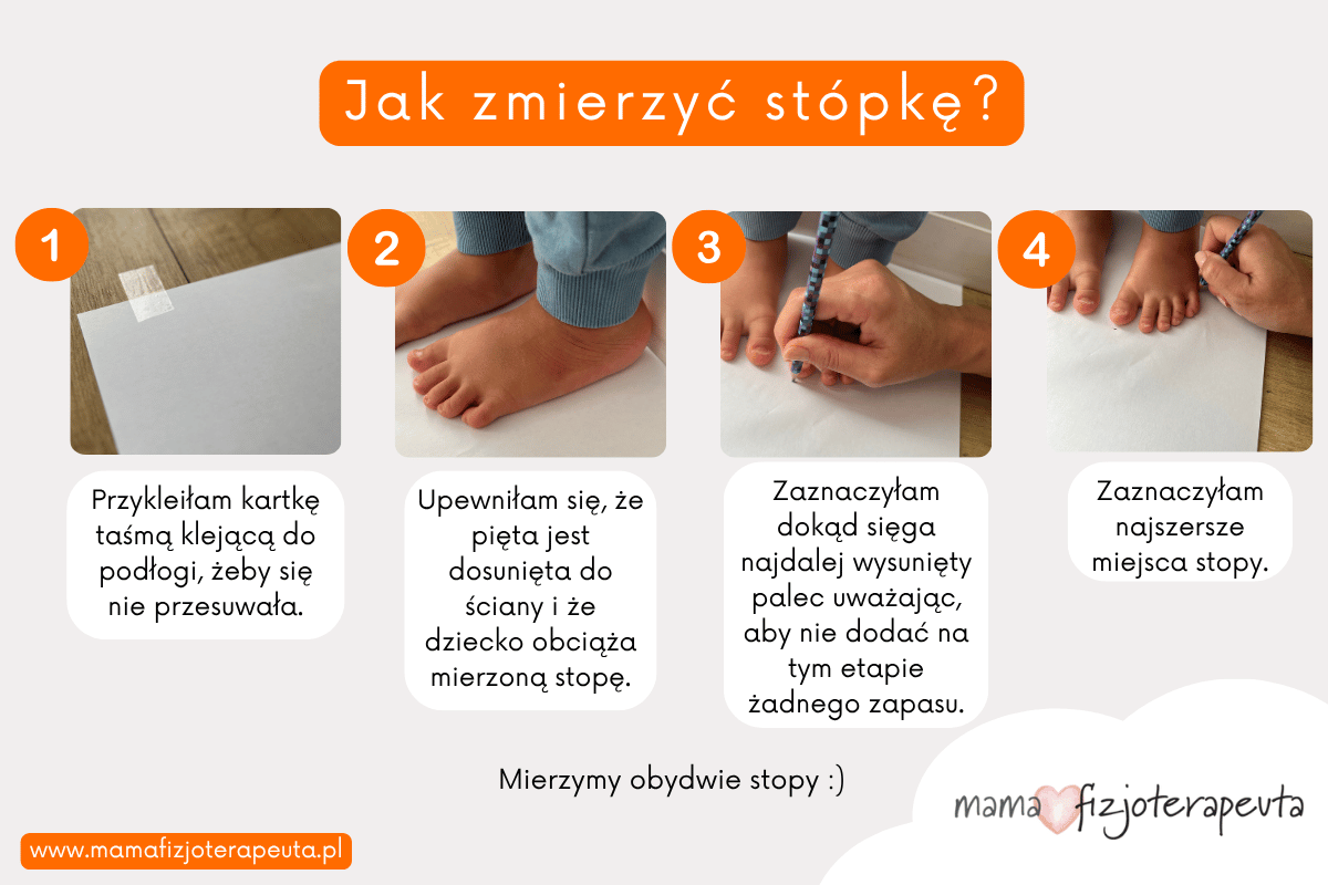 Jak zmierzyć stopę dziecka.