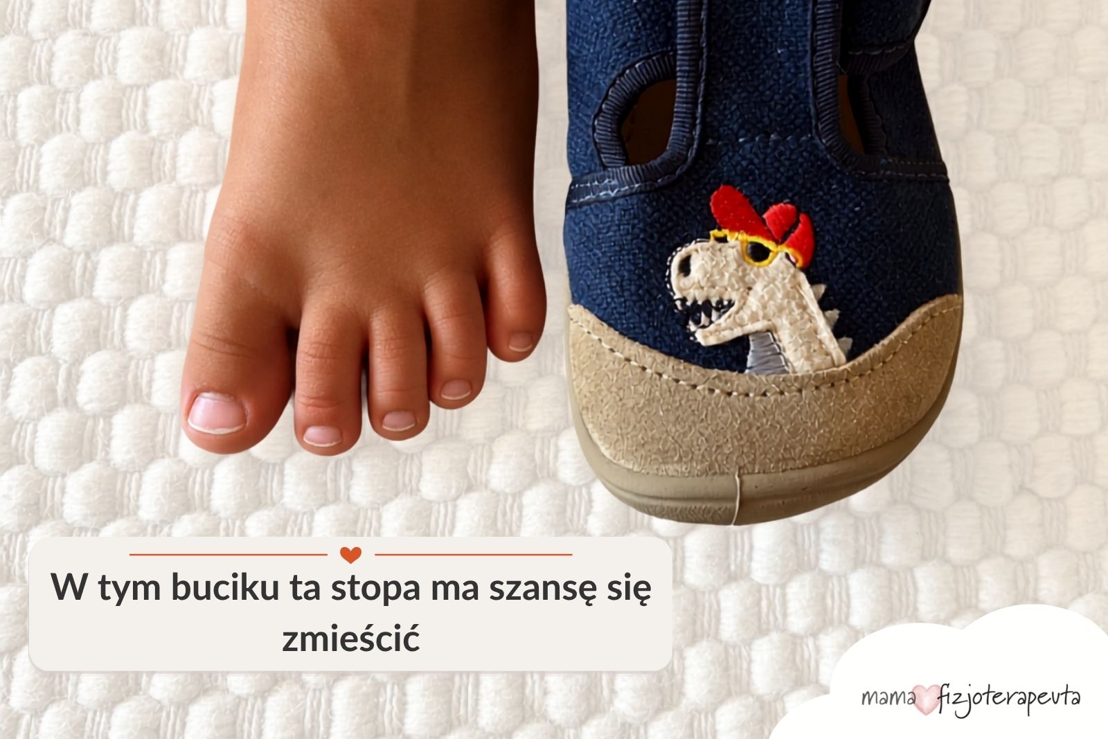 szeroki nosek w kapciach dla dziecka