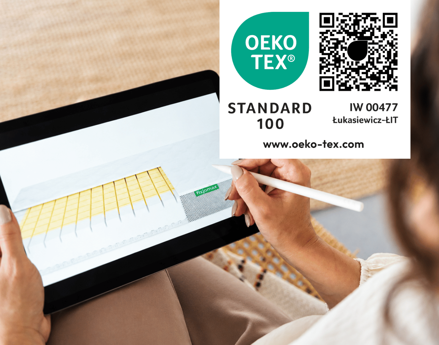 Mama Fizjoterapeuta prezentuje certyfikat OEKO-TEX materacy Fizjomax